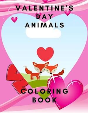 Valentine's day animals coloring book