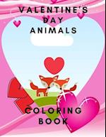 Valentine's day animals coloring book