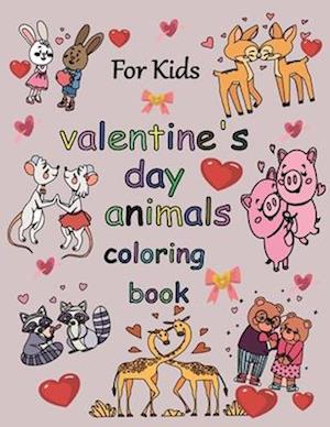 Valentine's Day Animals Coloring Book for kids