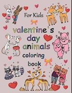 Valentine's Day Animals Coloring Book for kids