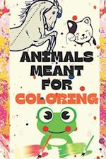 Animals meant for coloring