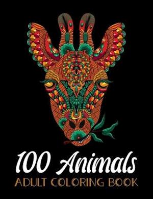 100 Animals Adult Coloring Book