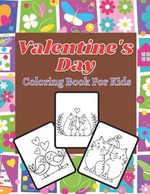 Valentine's day coloring book for kids