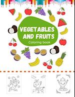 Vegetables and fruits Coloring book