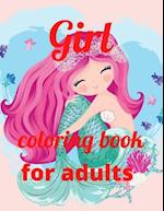 Girl coloring book for adults