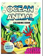 ocean animal coloring book for kids ages 4-8