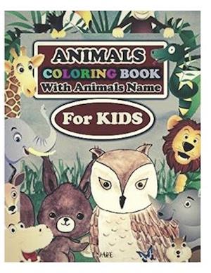 animals coloring book with animals name for kids