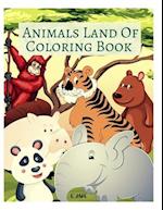 animals land of coloring book