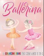 Ballerina: A Coloring Book For Kids Ages 3 to 5 