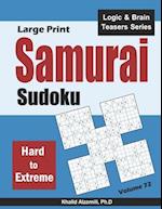 Large Print Samurai Sudoku: 500 Hard to Extreme Sudoku Puzzles Overlapping into 100 Samurai Style 