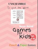 UnScramble To Find the word Games for Kids