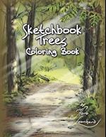 Sketchbook Trees Coloring Book