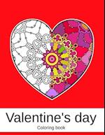 Valentine's day. Coloring book: 50 unique Heart Coloring book Mandala for Adults (volume 2) 8.5 x 11 inches 