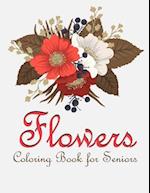 Flower Coloring Book for Seniors