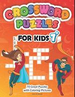 Crossword Puzzles for Kids: Puzzle Book for Ages 7 and Up - 70 Great Puzzles with Coloring Pictures 