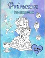 Princess Coloring Book For Kids Ages 2-4