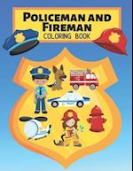 Policeman and Fireman Coloring Book