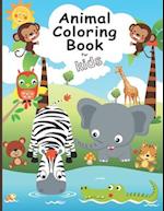 Animal coloring book for kids: My First Books Animal Coloring For Kids Aged 3 - 8 ( 8.5 x 11 inch) (21,59 x 27,94 cm) 45 coloring and activity books 