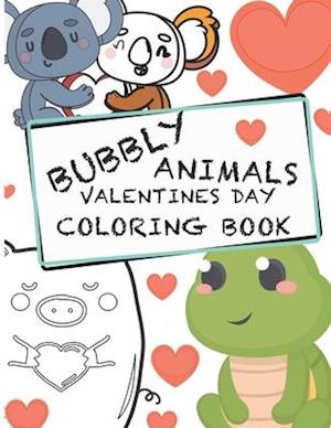 Bubbly Animals Valentines Day Coloring Book