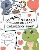 Bubbly Animals Valentines Day Coloring Book