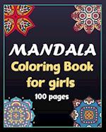 Mandala coloring book for girls 100 pages
