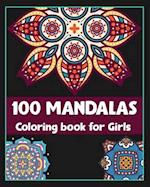 100 Mandalas coloring book for girls