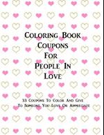 Coloring Book Coupons For People In Love