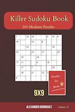 Puzzles for Brain - Killer Sudoku Book 200 Medium Puzzles 9x9 (volume 10)