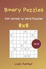 Binary Puzzles - 200 Normal to Hard Puzzles 8x8 vol.18