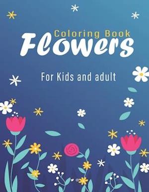 flower coloring book for kids and adult