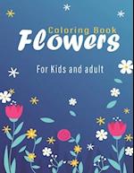 flower coloring book for kids and adult