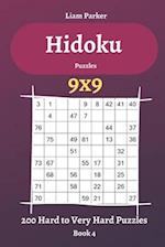 Hidoku Puzzles - 200 Hard to Very Hard Puzzles 9x9 Book 4
