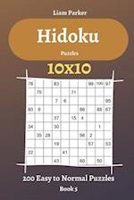 Hidoku Puzzles - 200 Easy to Normal Puzzles 10x10 Book 5