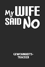 MY WIFE SAID NO - Gewohnheitstracker