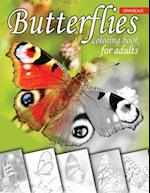 Butterflies Grayscale Coloring Book for Adults