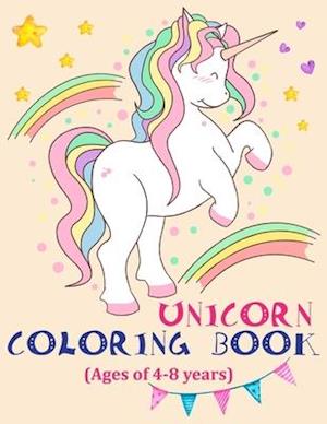 Unicorn coloring book (ages of 4-8 years)