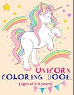 Unicorn coloring book (ages of 4-8 years)