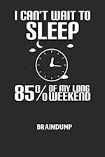 I CAN'T WAIT TO SLEEP 85% OF MY LONG WEEKEND - Braindump