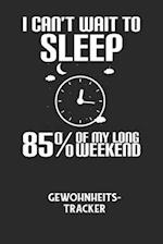 I CAN'T WAIT TO SLEEP 85% OF MY LONG WEEKEND - Gewohnheitstracker