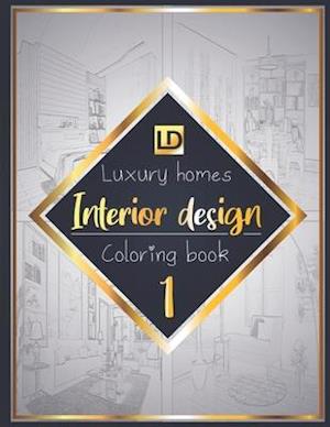 Interior design coloring book, Luxury homes 1