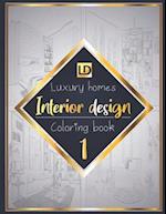 Interior design coloring book, Luxury homes 1
