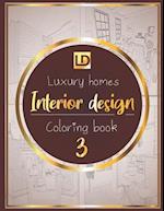 Interior design coloring book Luxury homes 3