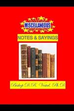 Miscellaneous Notes & Sayings