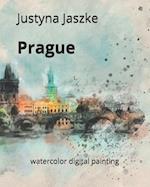 Prague: watercolor digital painting 