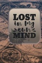 Lost In My Own Mind Book For Passwords Black Paper
