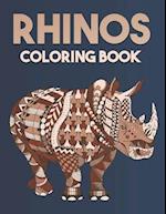 Rhinos Coloring Book