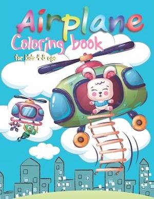 Airplane coloring book for kids 4-8 age