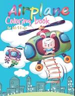 Airplane coloring book for kids 4-8 age