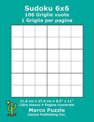 Sudoku 6x6 - 106 Griglie vuote