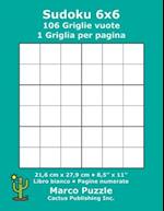 Sudoku 6x6 - 106 Griglie vuote